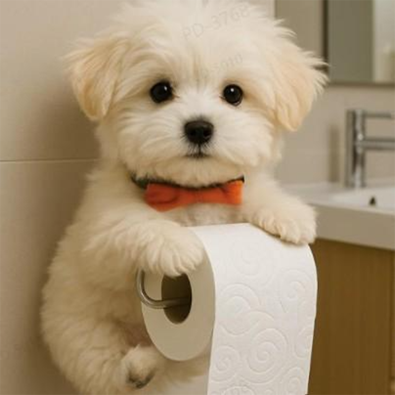 Dog Toilet Paper Roll Holder