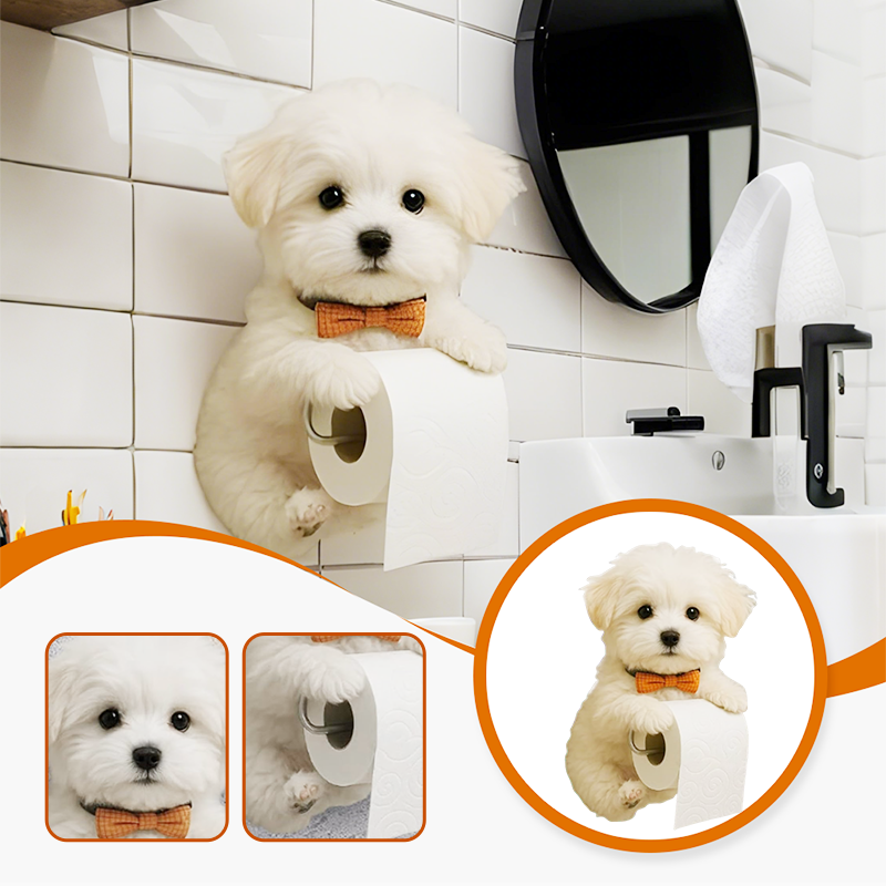 Dog Toilet Paper Roll Holder