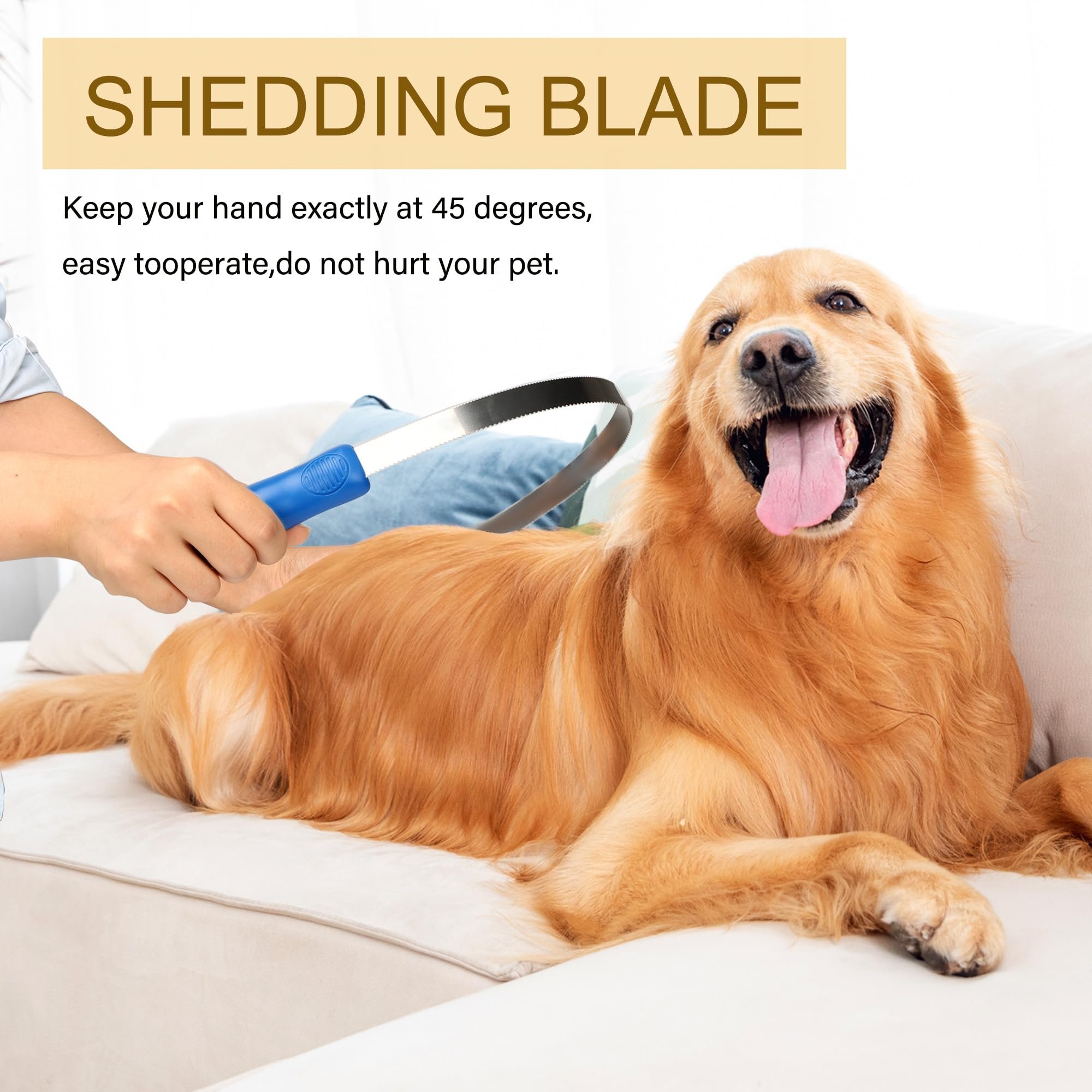 Dual-Sided Shedding Blade Pet Hair Brush