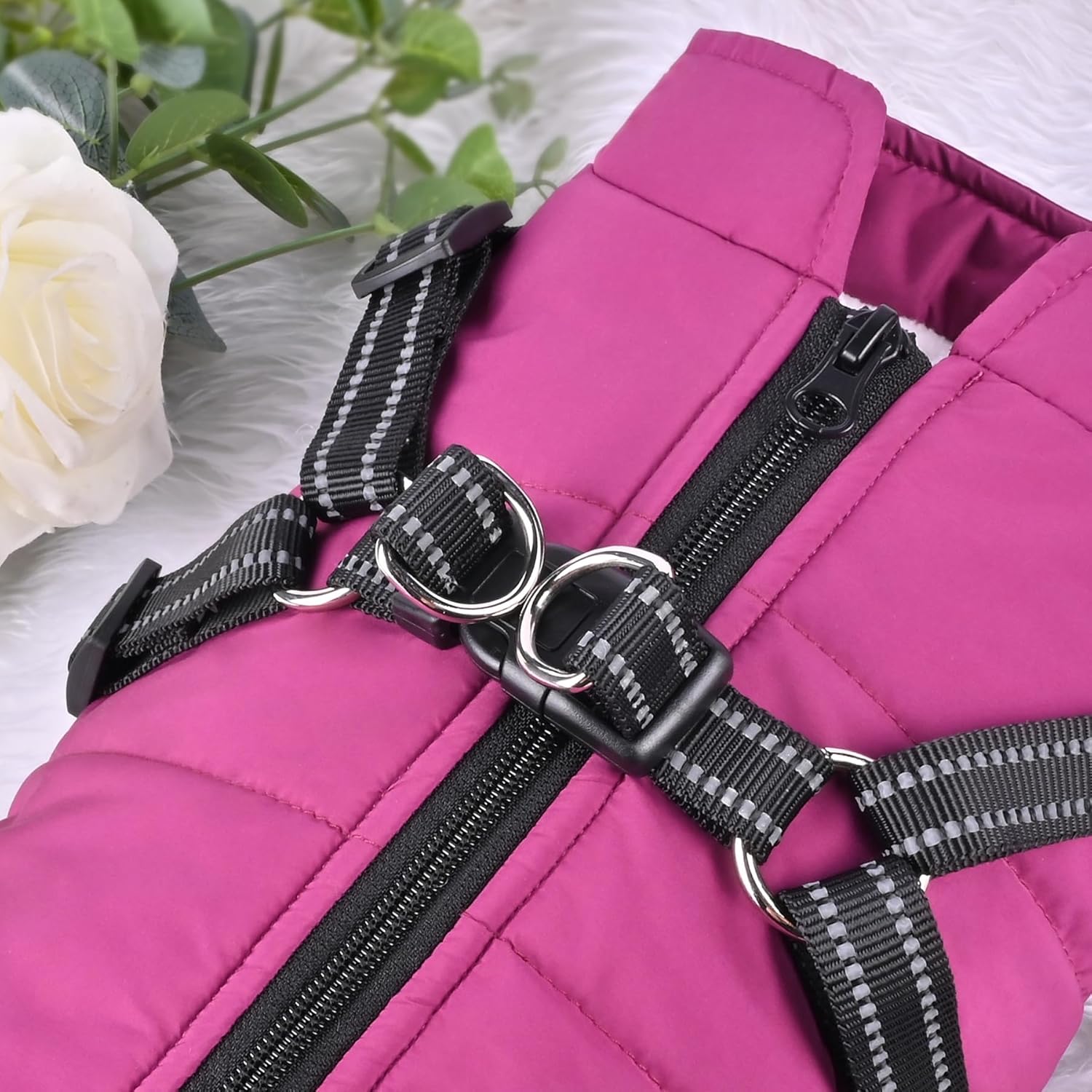 Personalized Warm Waterproof Dog Jacket With Harness