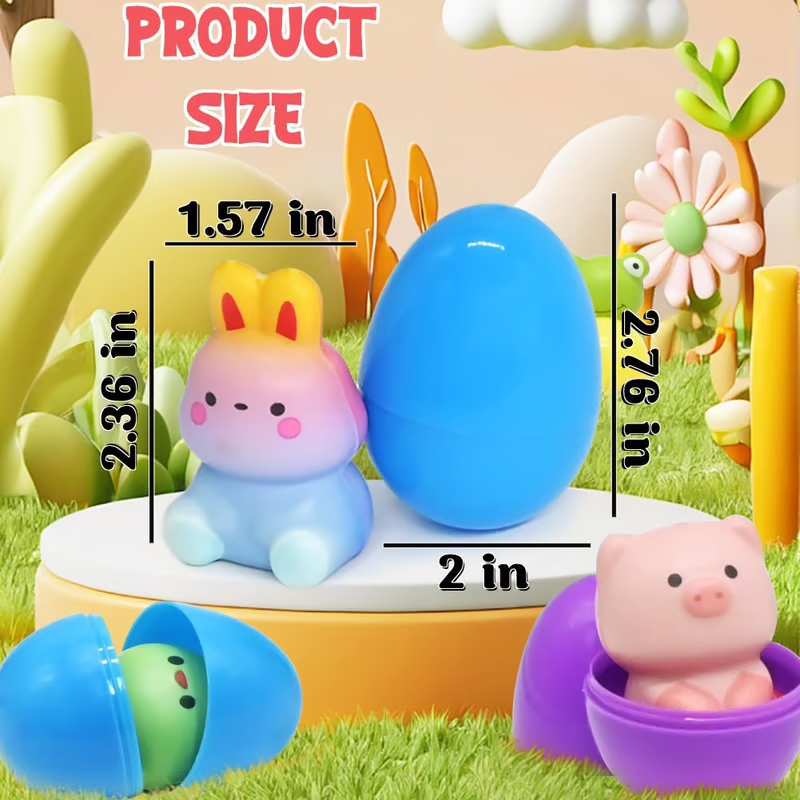 🔥HOT SALE 49% OFF-12/24Pcs Prefilled Easter Eggs, Filled with Slow Rising Squishy Toys