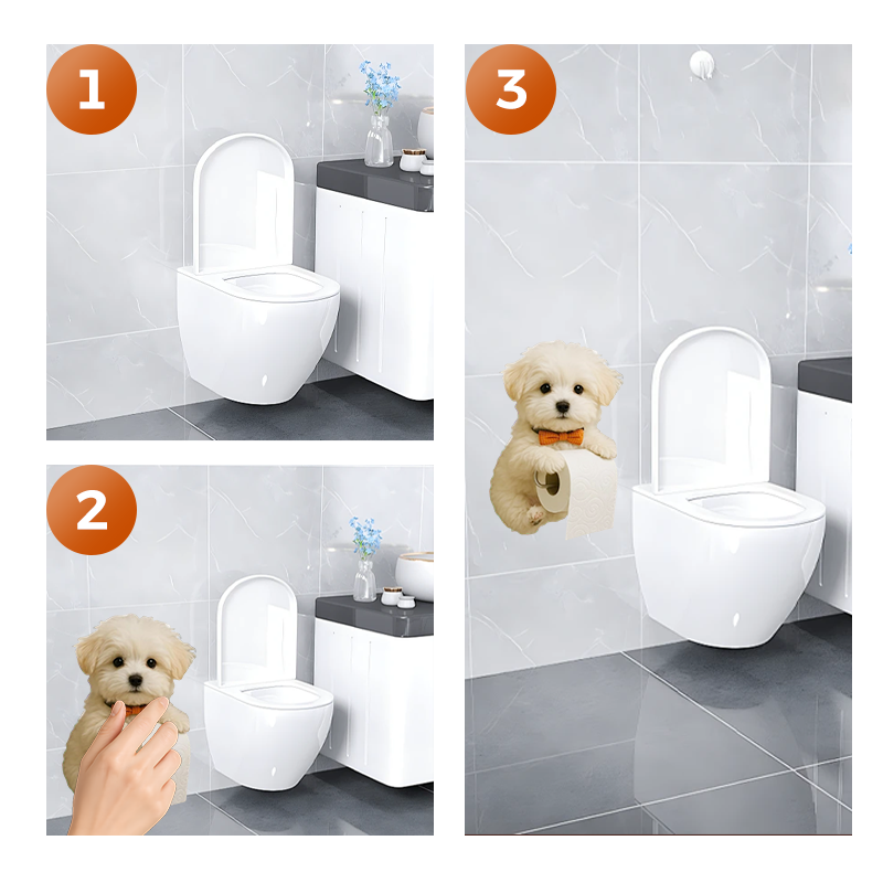 Dog Toilet Paper Roll Holder