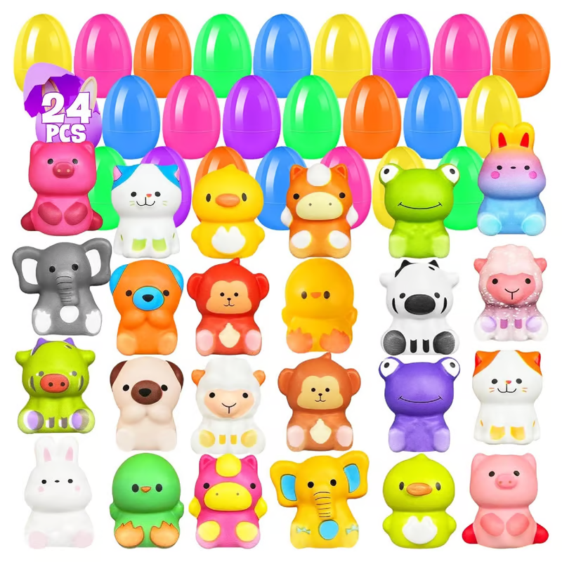 🔥HOT SALE 49% OFF-12/24Pcs Prefilled Easter Eggs, Filled with Slow Rising Squishy Toys