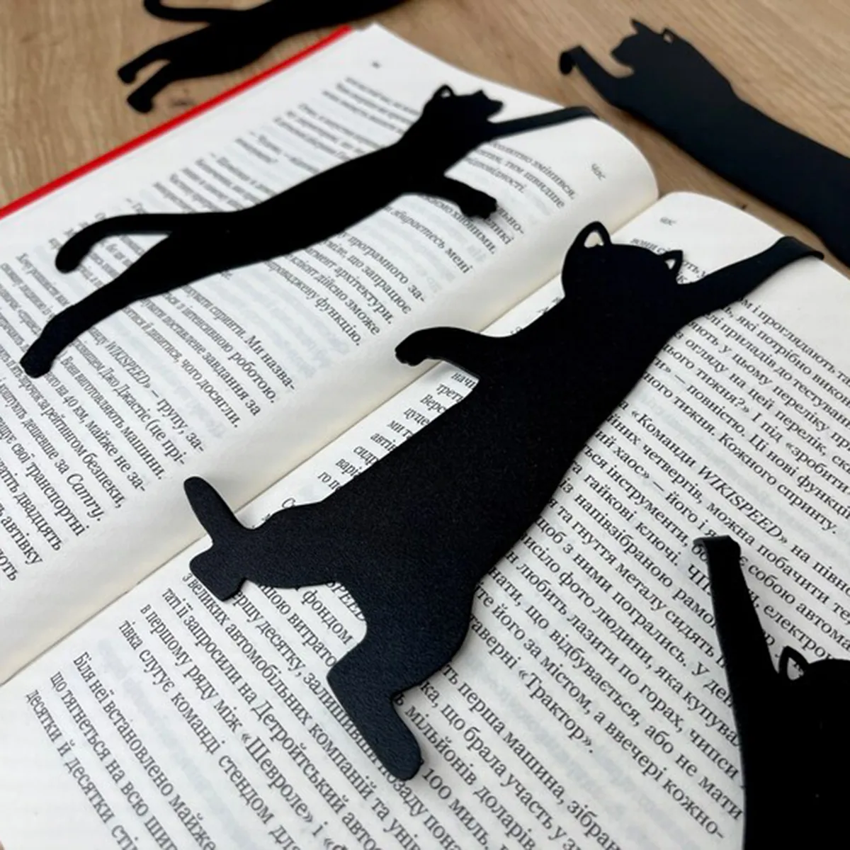 😹5Pcs Metal Cat bookmark