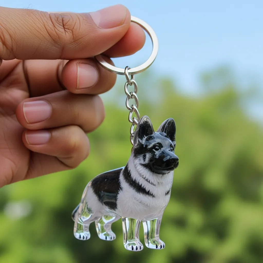 Dog Hair Collector Keychain Charm Memorial Storage Box