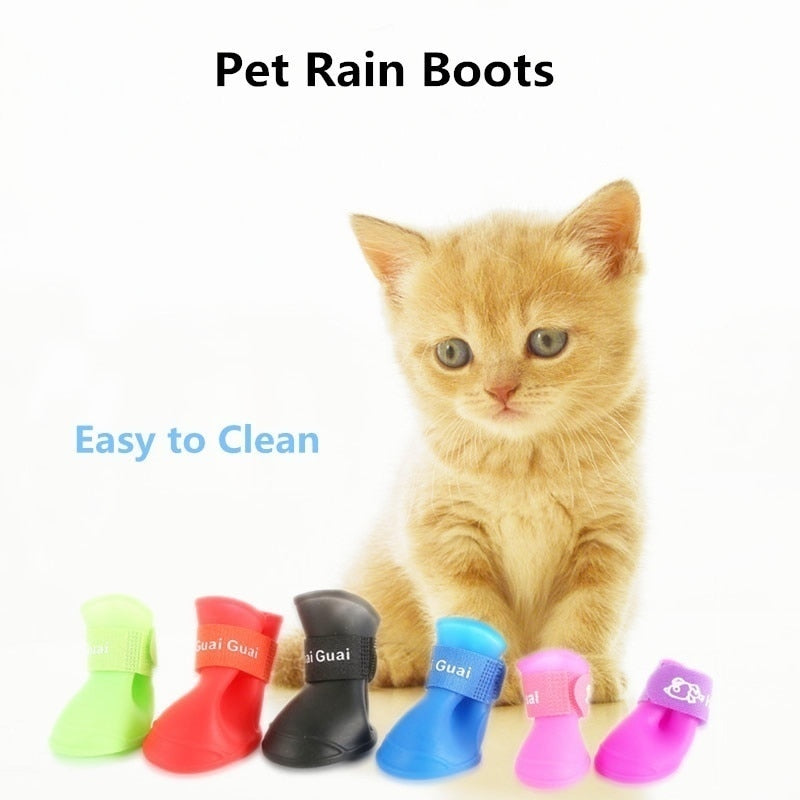 4 PCS Waterproof Boots For Cats and Dogs - Perfect For Outdoor Adventures!