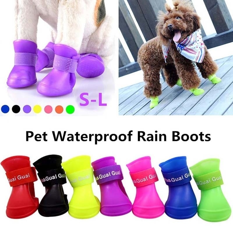 4 PCS Waterproof Boots For Cats and Dogs - Perfect For Outdoor Adventures!