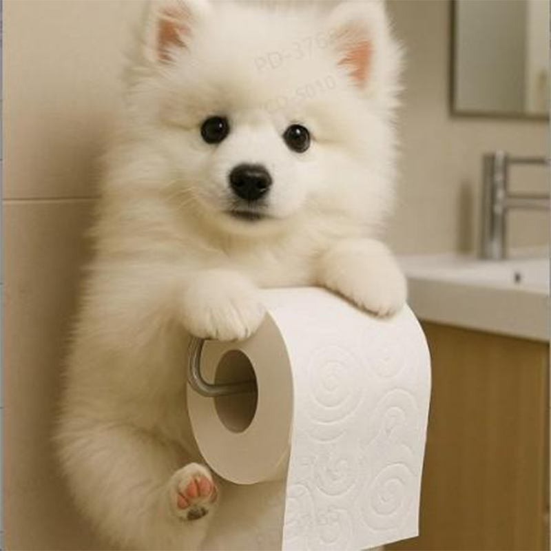Dog Toilet Paper Roll Holder