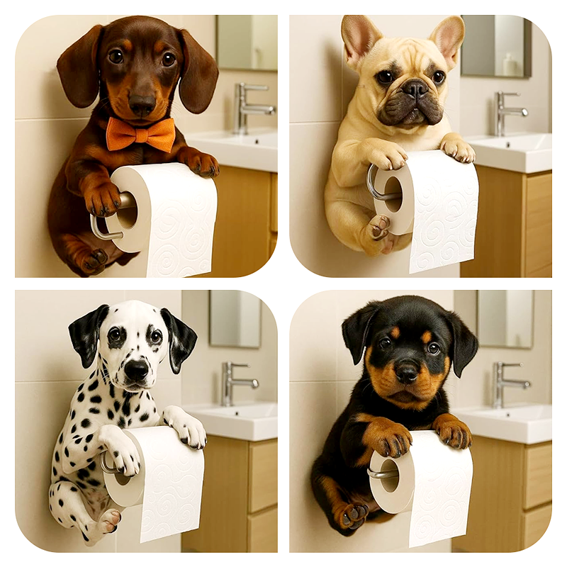 Dog Toilet Paper Roll Holder