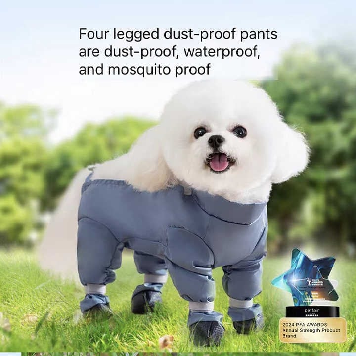 ✨New upgraded - Outdoor Dog Dust Proof Four Leg Pants Waterproof Dog Jumpsuit With Adjustable Buckle