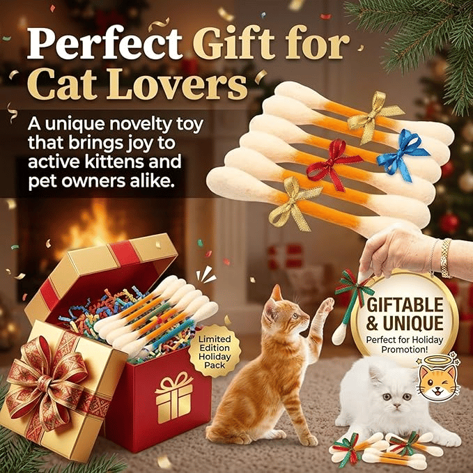Cotton Swabs Cat Toys with Catnip🐱✨