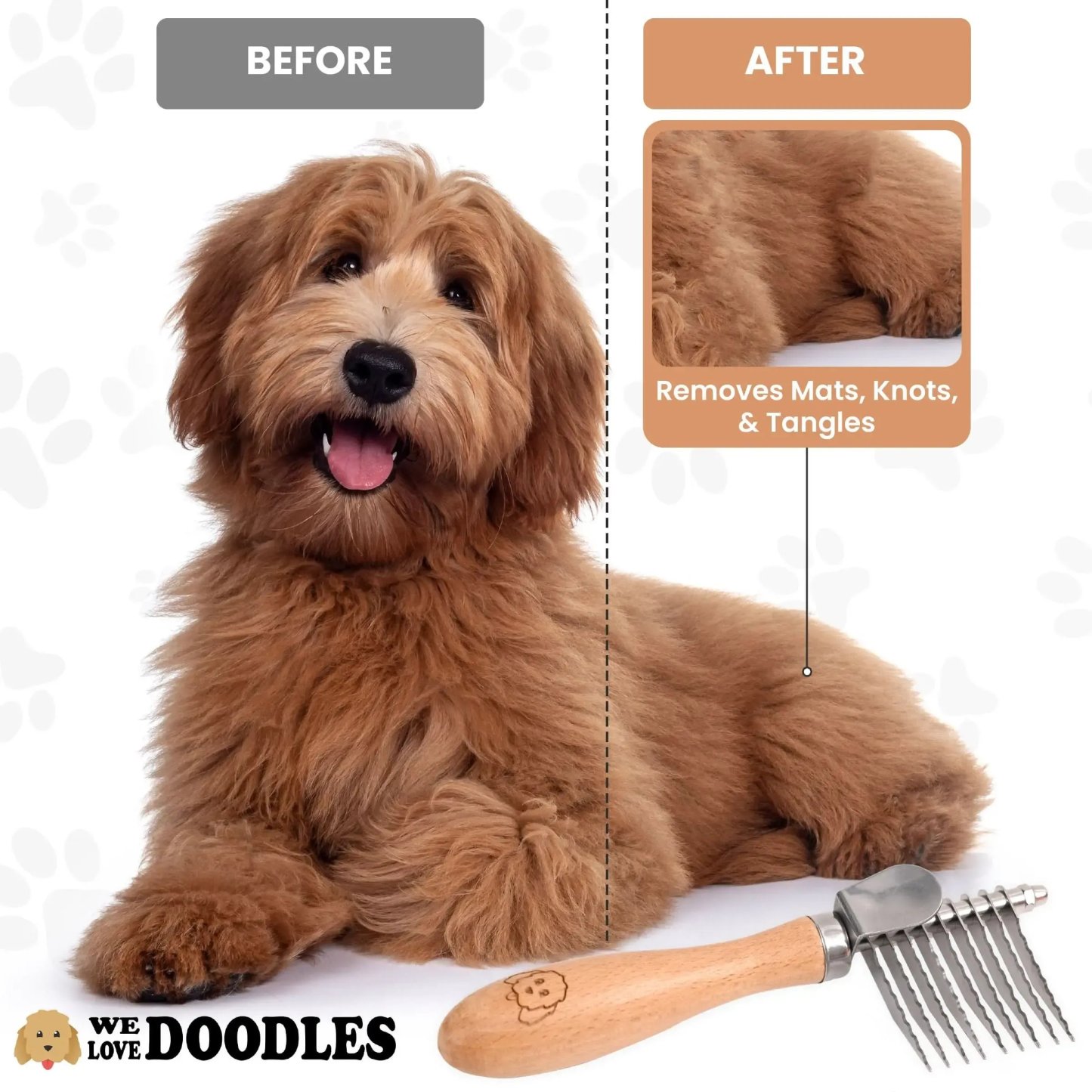 🐶Dog Dematting Brush & Undercoat Rake – Say Goodbye to Tangles, Hello to Smooth Fur! ✨