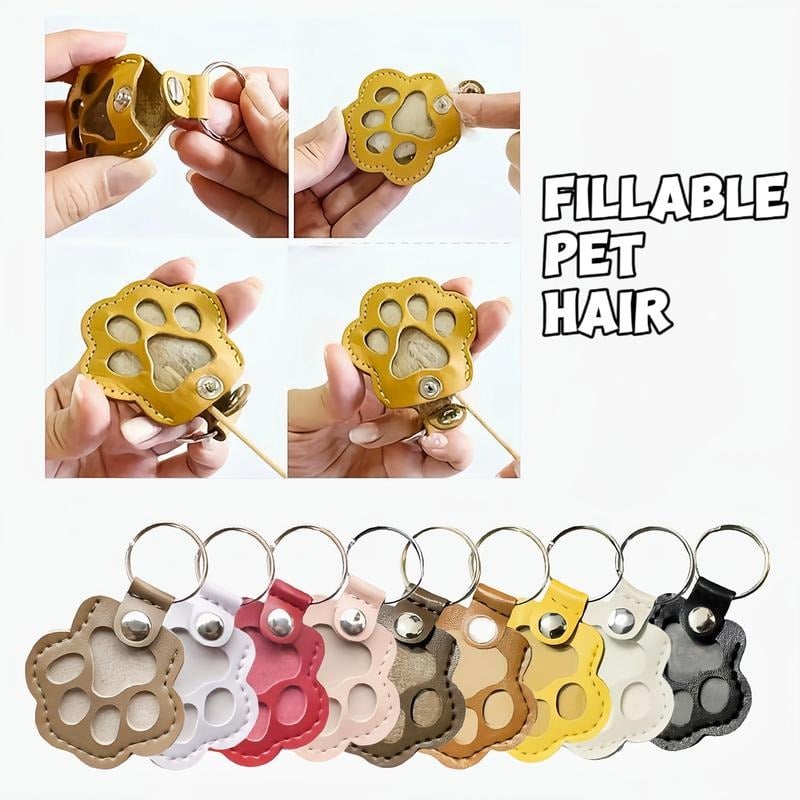 🔥HOT SALE 49% OFF - 🐾Pet Paw Shaped Leather Keychain