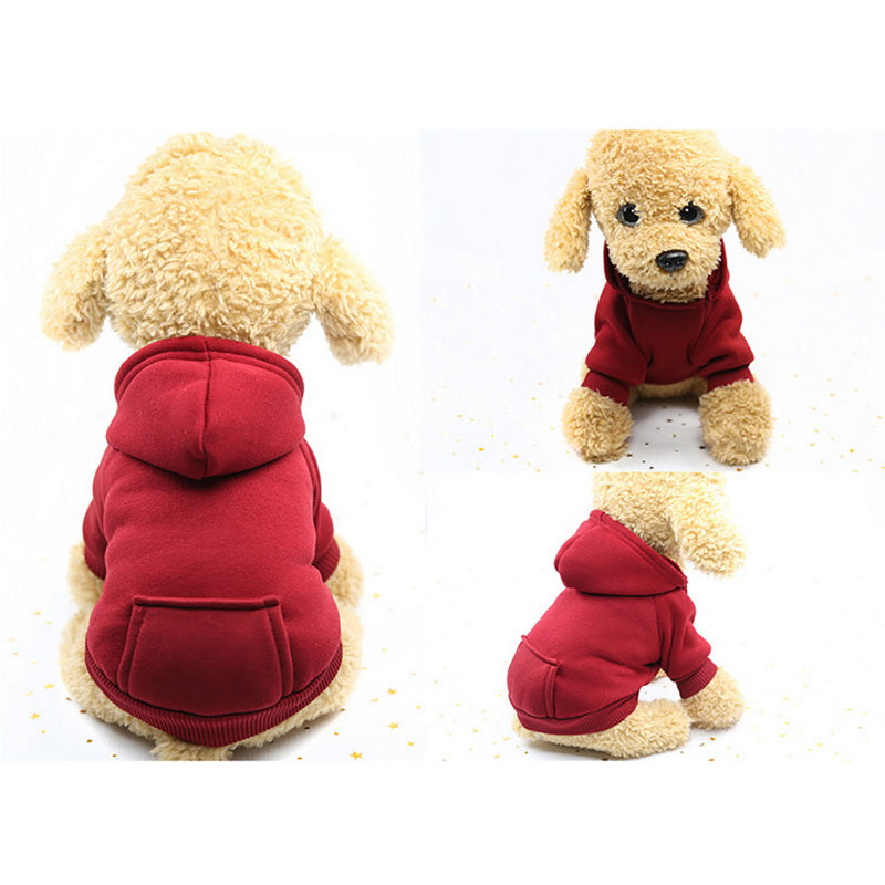 Dog Warm Hoodie Pocket Sweaters