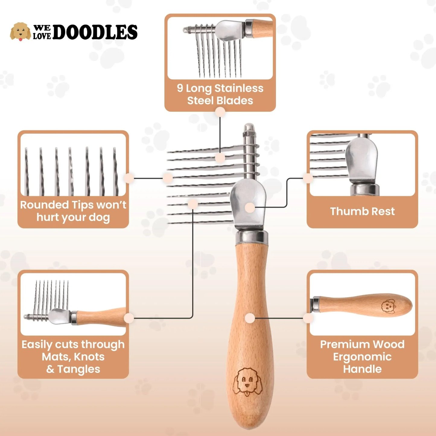 🐶Dog Dematting Brush & Undercoat Rake – Say Goodbye to Tangles, Hello to Smooth Fur! ✨