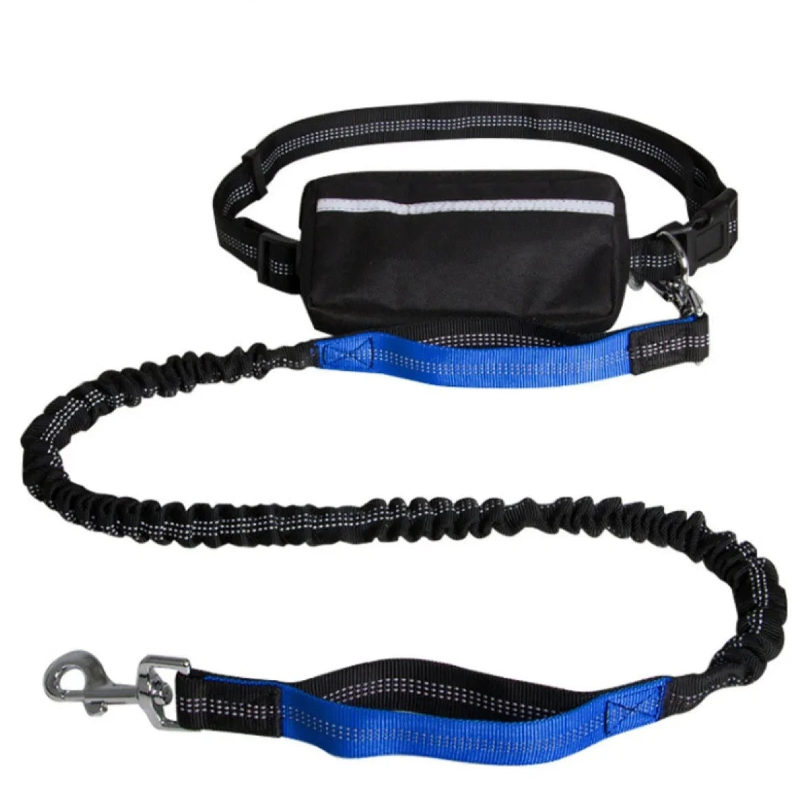 Hands-Free Reflective Dog Leash with Waist Zipper Pocket