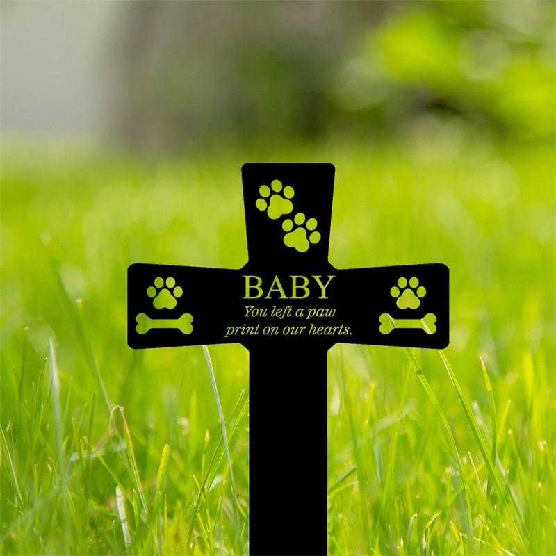 Personalized Dog Memorial Cross for Pet Grave