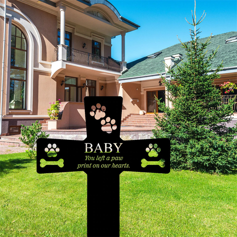 Personalized Dog Memorial Cross for Pet Grave