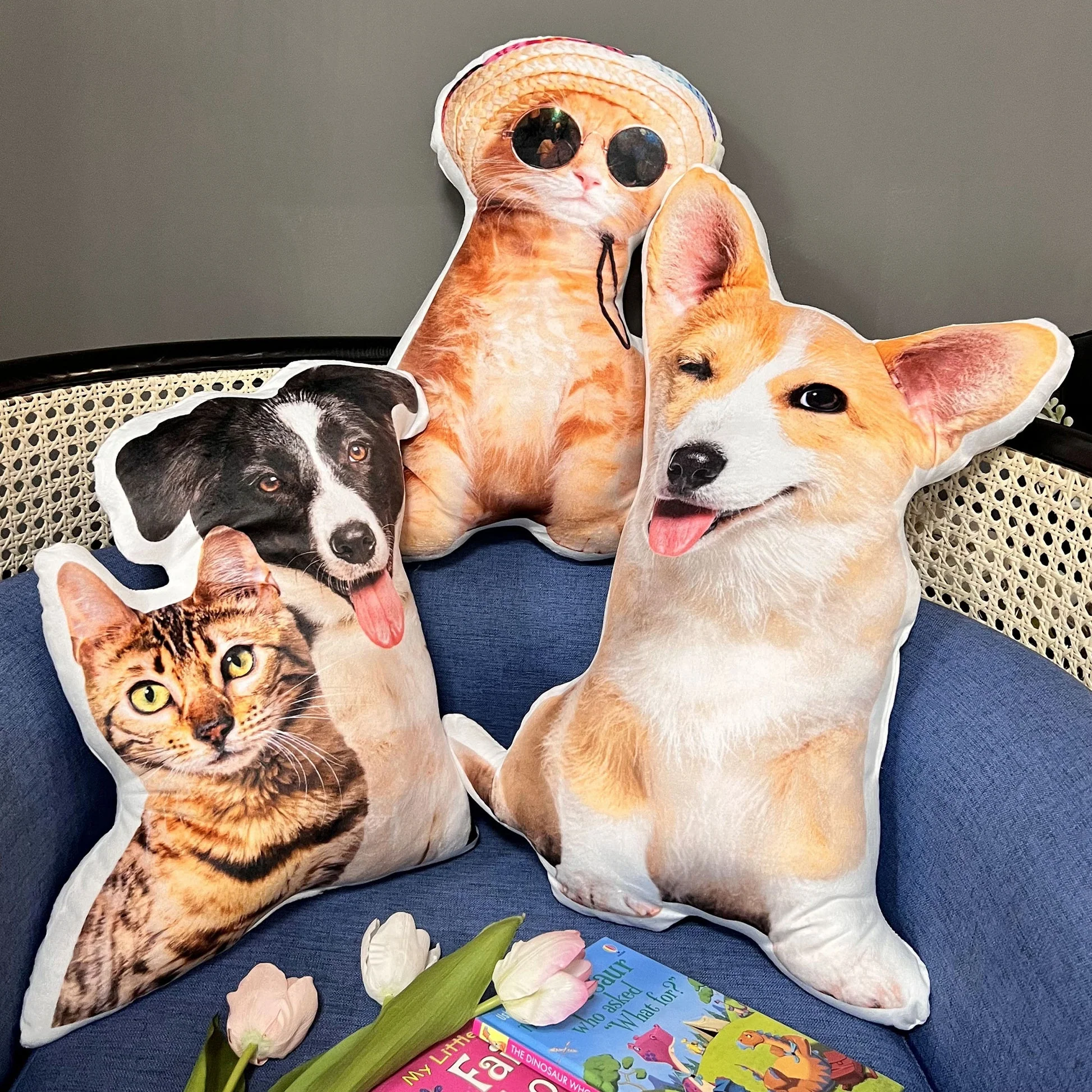 Custom Pet Photo Shape Pillow