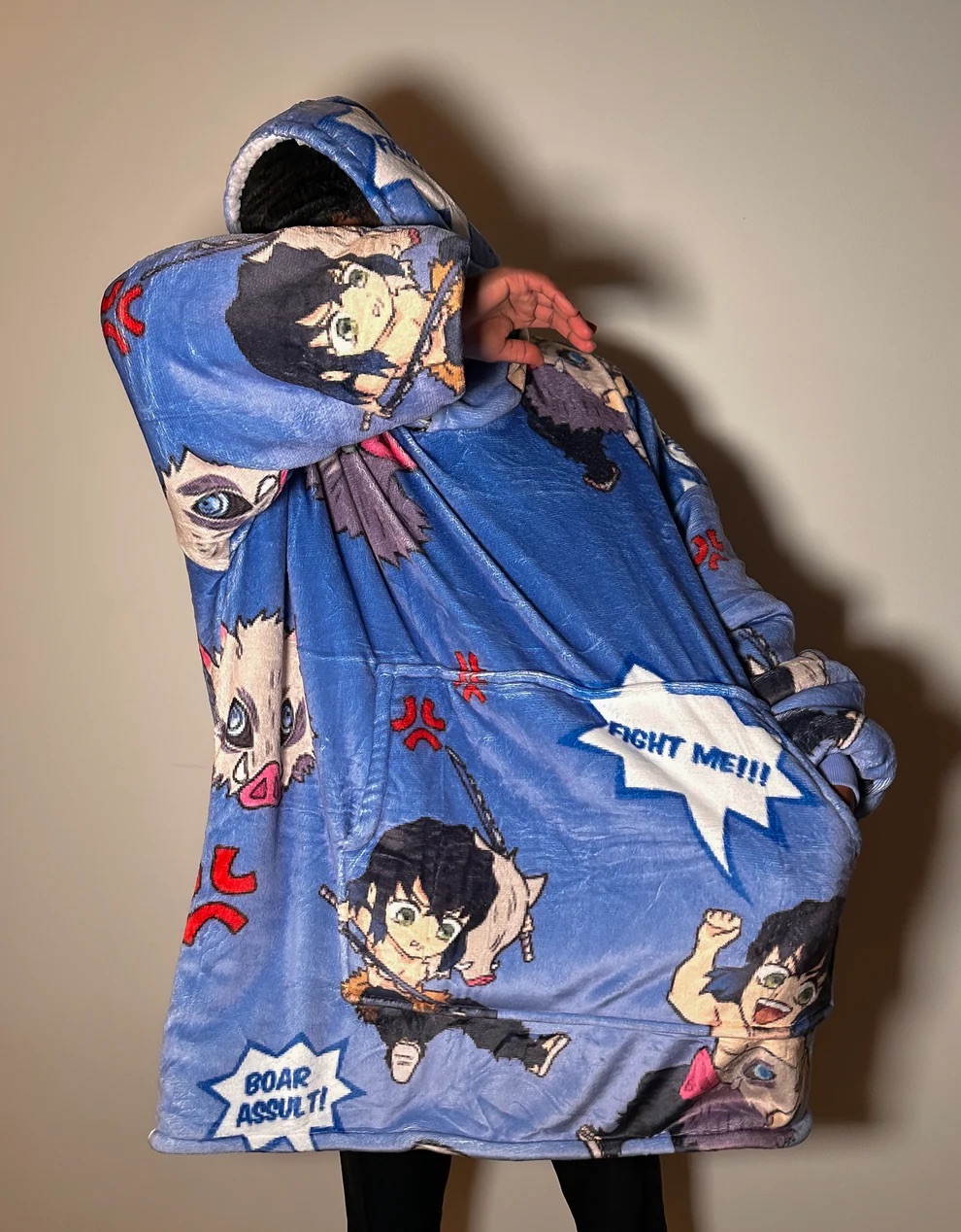 Inosuke Wearable Blanket Hoodie – ANIME ECHO