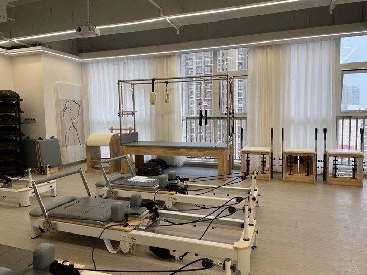 folding pilates reformer storage at home