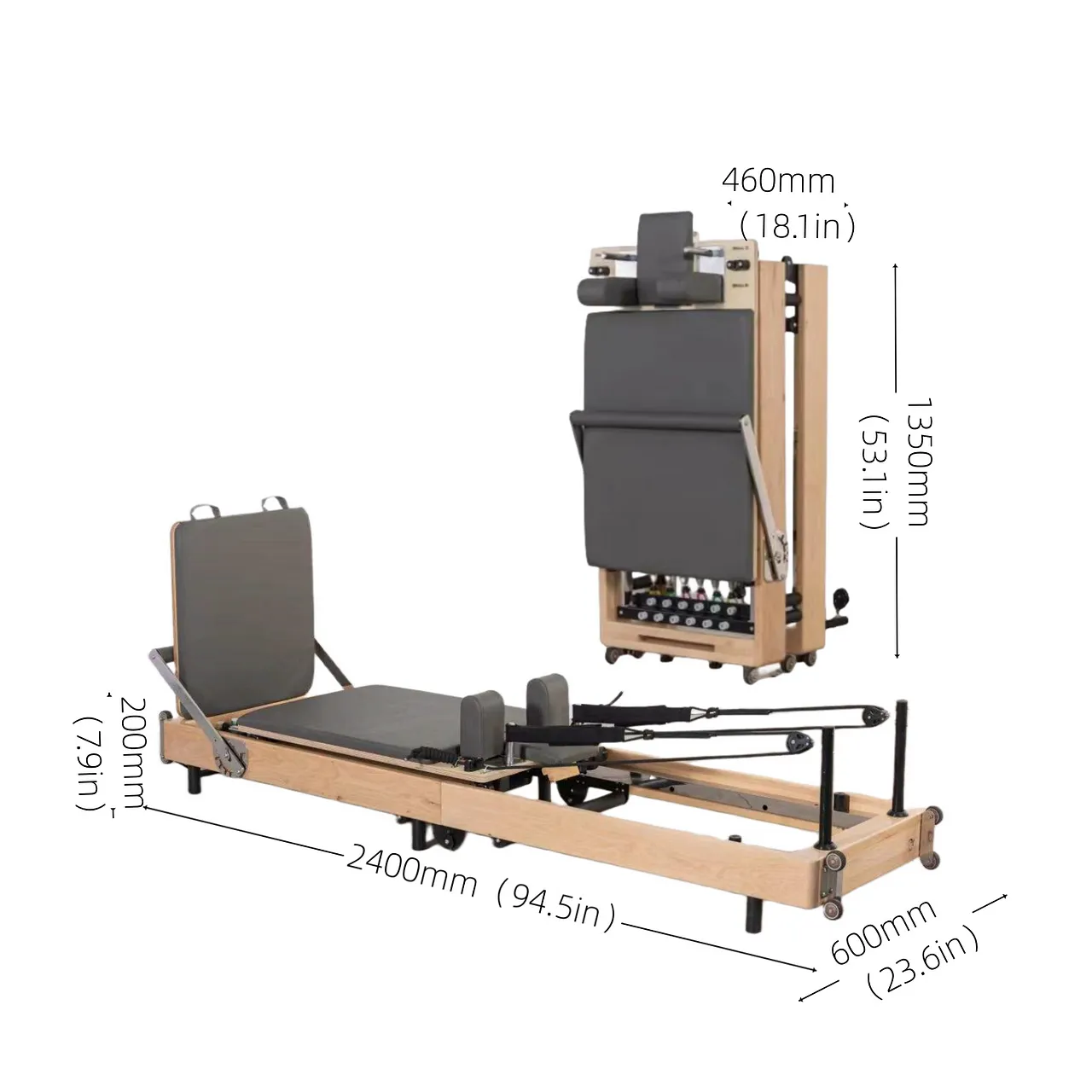 Folding Pilates Reformer A4 - Ciga Pilates