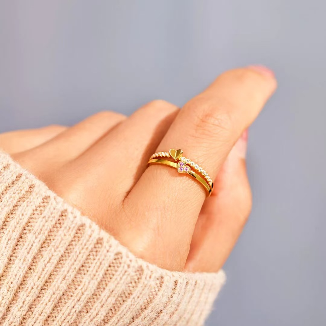 [Copy]The Love Between Mother And Daughter Is Forever S925 Ring