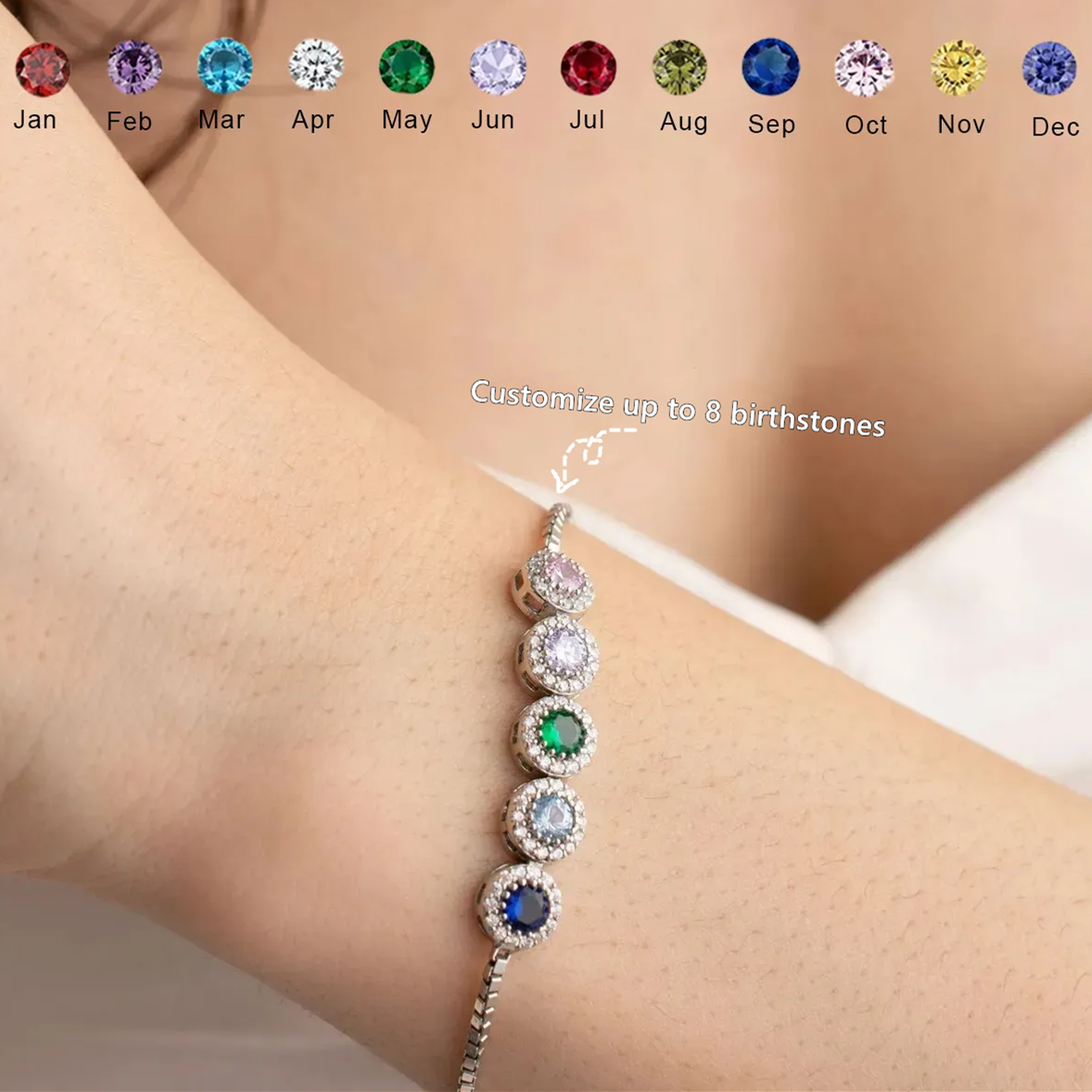 FOR LOVE - CUSTOM BIRTHSTONE BRACELET