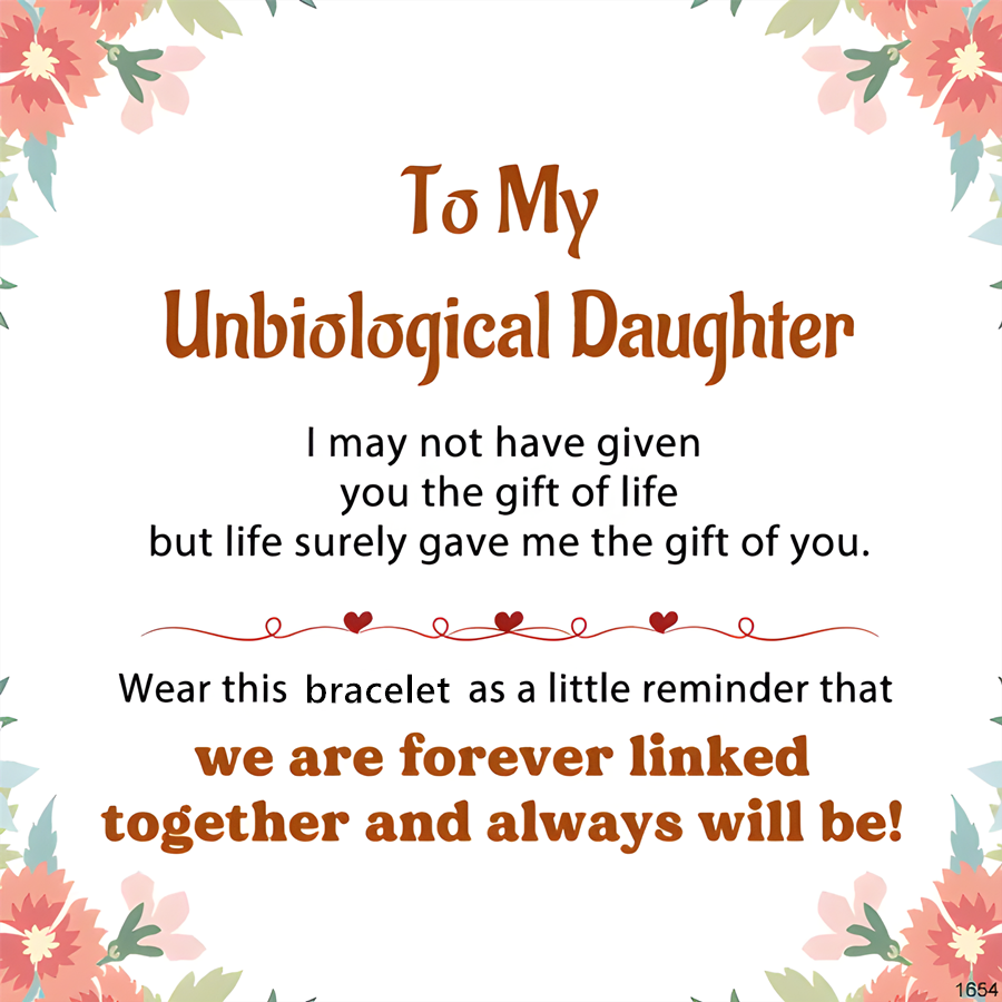 For Unbiological Daughter -I Always With You Double Heart Diamond Bracelet