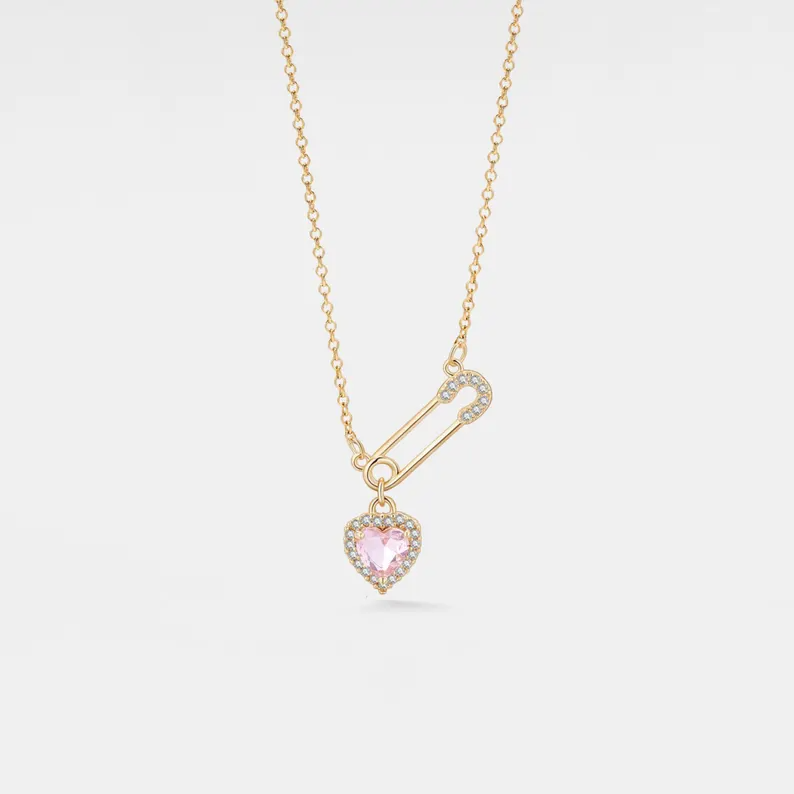 FOR UNBIOLOGICAL DAUGHTER - CUSTOM BIRTHSTONE INTERLOCKING NECKLACE