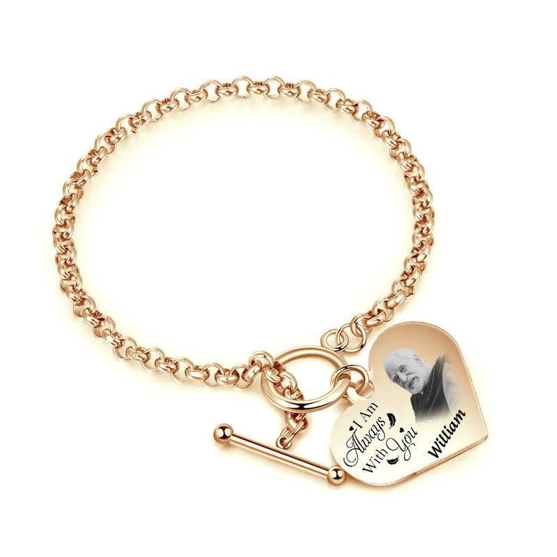 For Love - Photo Name Custom Love Chain Bracelet