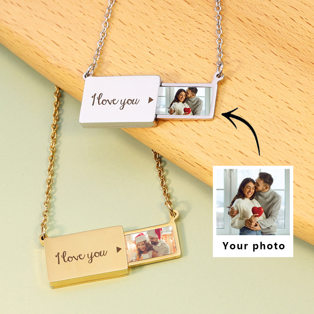 For Love - Personalized Envelope Locket Necklace