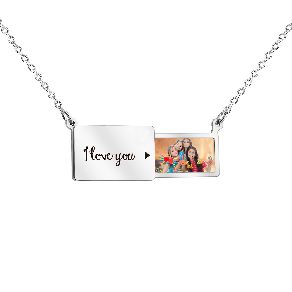 For Love - Personalized Envelope Locket Necklace