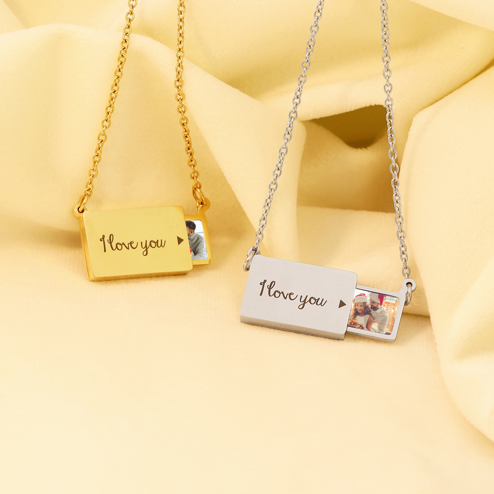 For Love - Personalized Envelope Locket Necklace