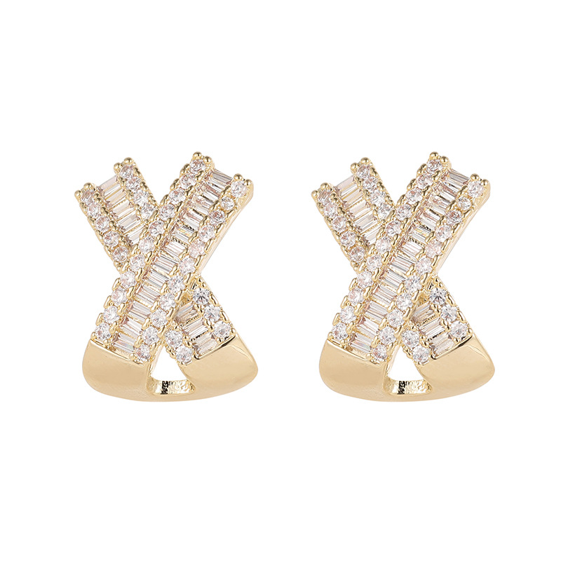 🎄Christmas Hot Sale✨Cross Diamond Stud Earrings