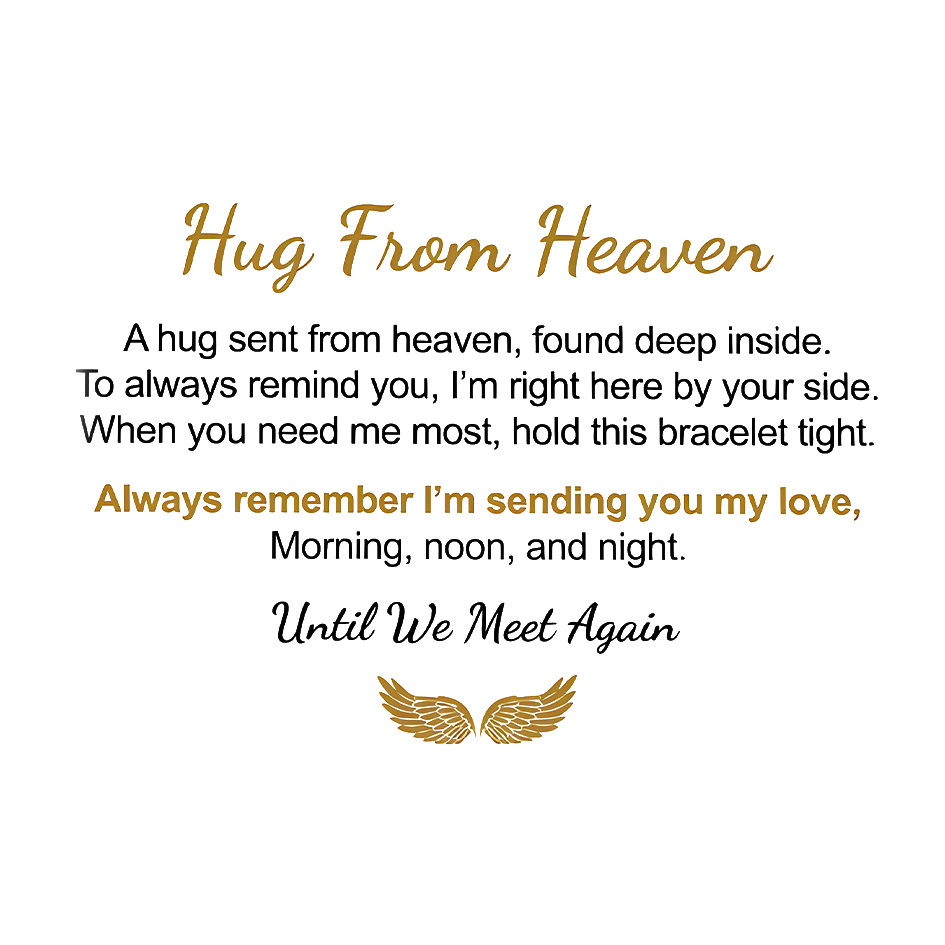 For Memorial -  Hug From Heaven Angel Wings Bracelet