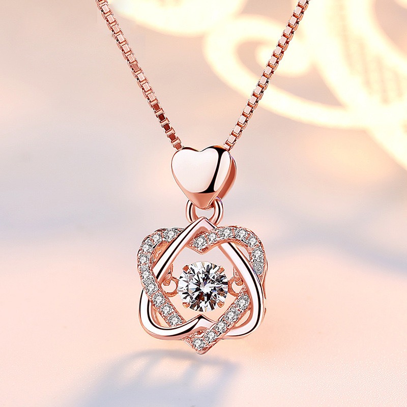 For Unbiological Daughter - S925 We Are Forever Linked Together Love Knot Necklace