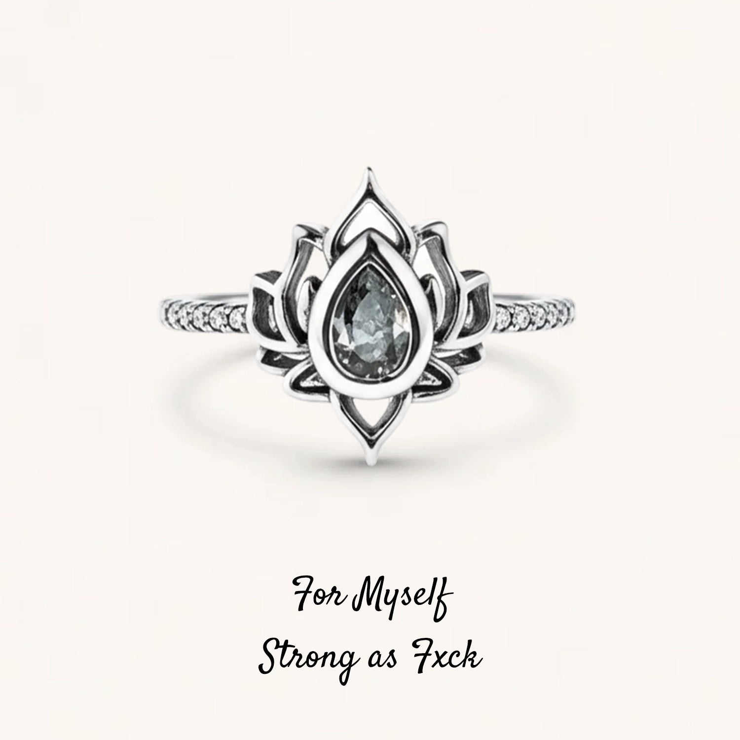F♥︎ck It And Begin Again Lotus Ring 