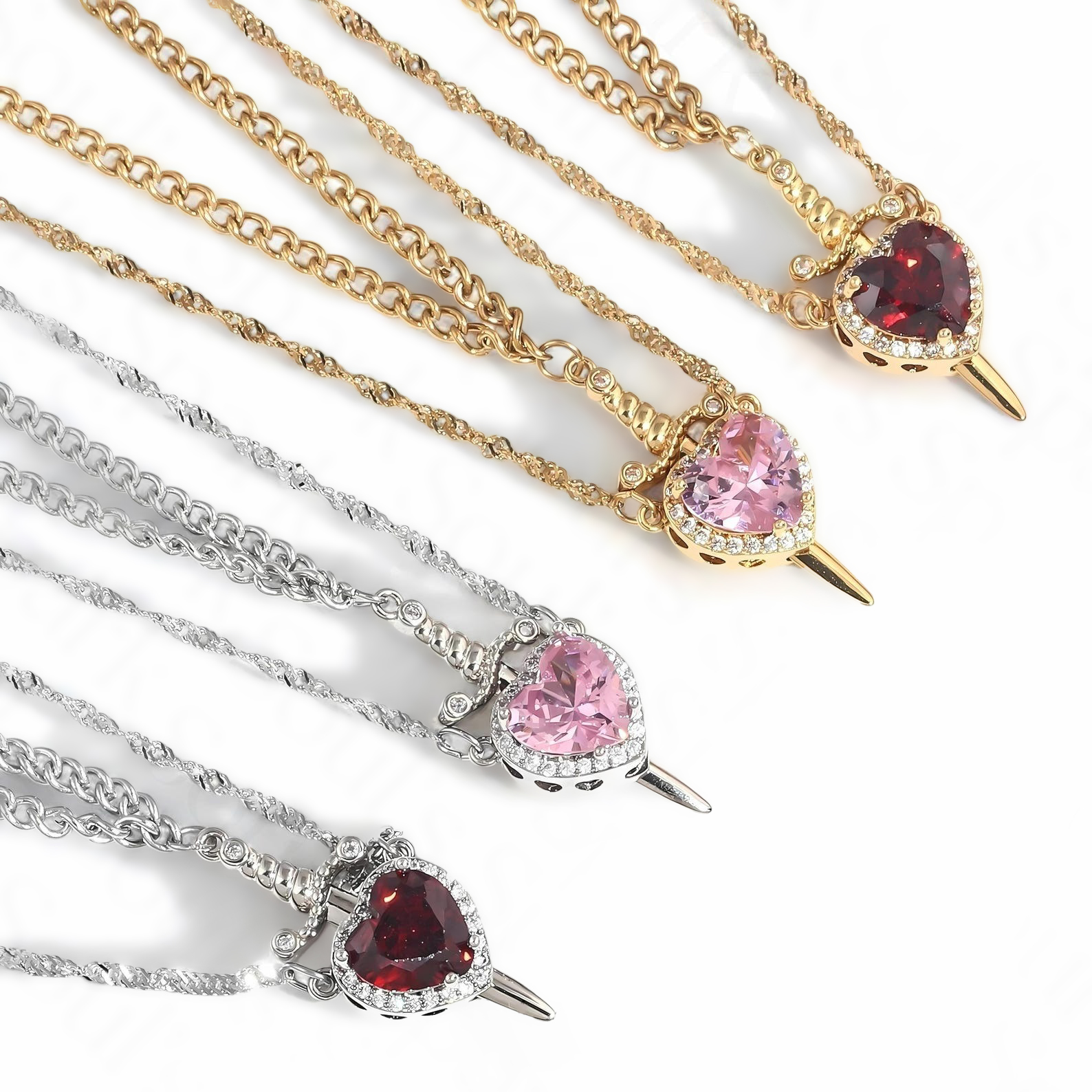 Heart and Sword Necklace - Couple Necklaces