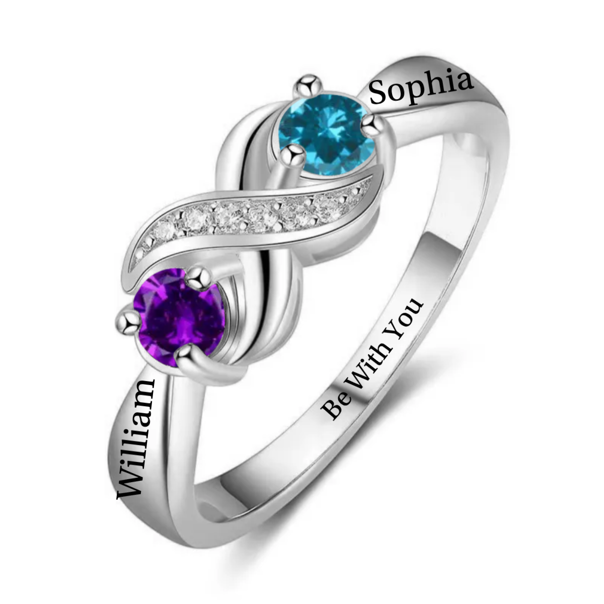 Our Love Will Last Forever Customized Birthstone Ring