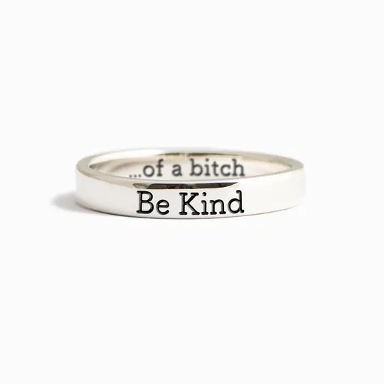 🎉49% OFF FOR NEW YEAR🎁BE KIND...OF A BI♥CH MANTRA RING