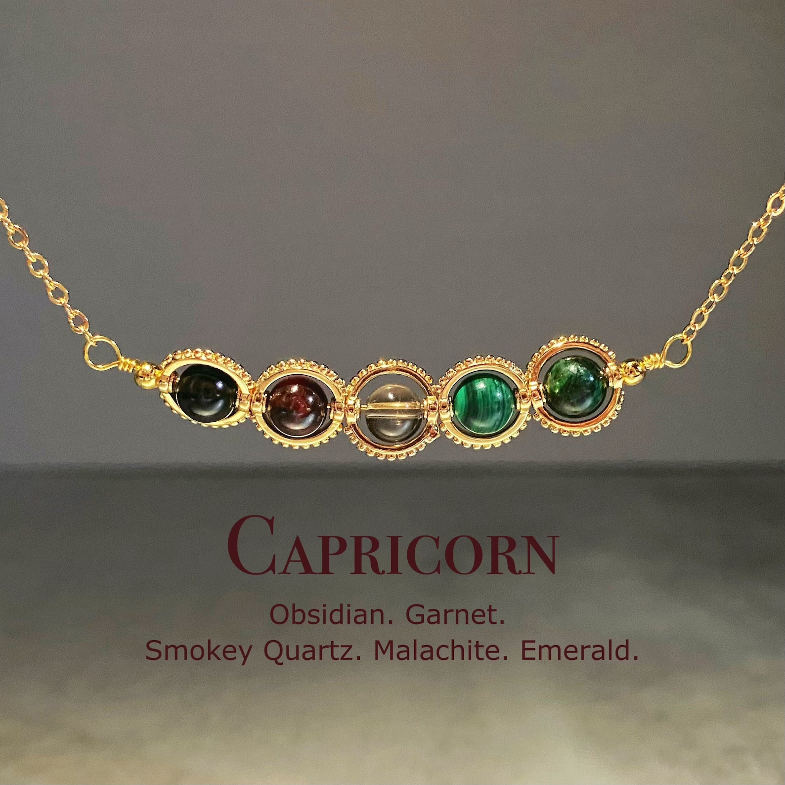 Natural Birthstone Zodiac Necklace - Personalized Astrology Pendant & Gift