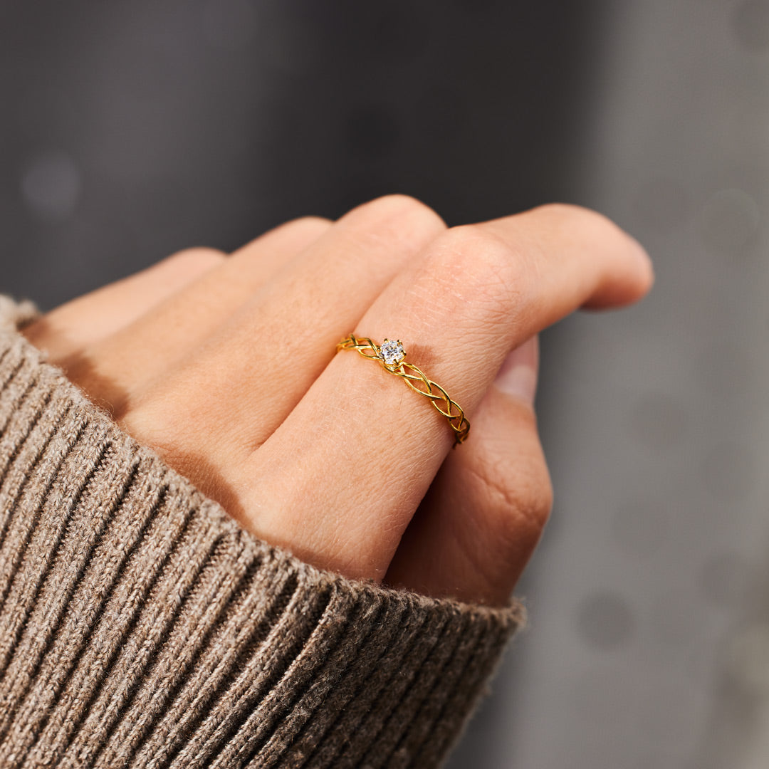 It's Okay Interweaved Ring