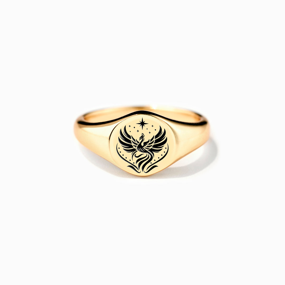 Tough As F♥ck Phoenix Signet Ring