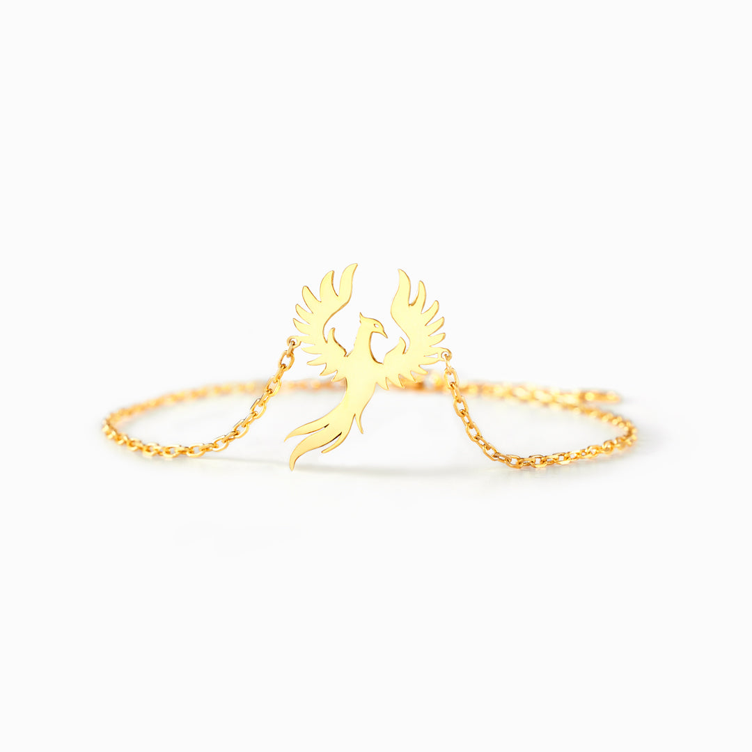 🎄Christmas Pre-sale🎁Rise Up Golden Phoenix Charm Bracelet
