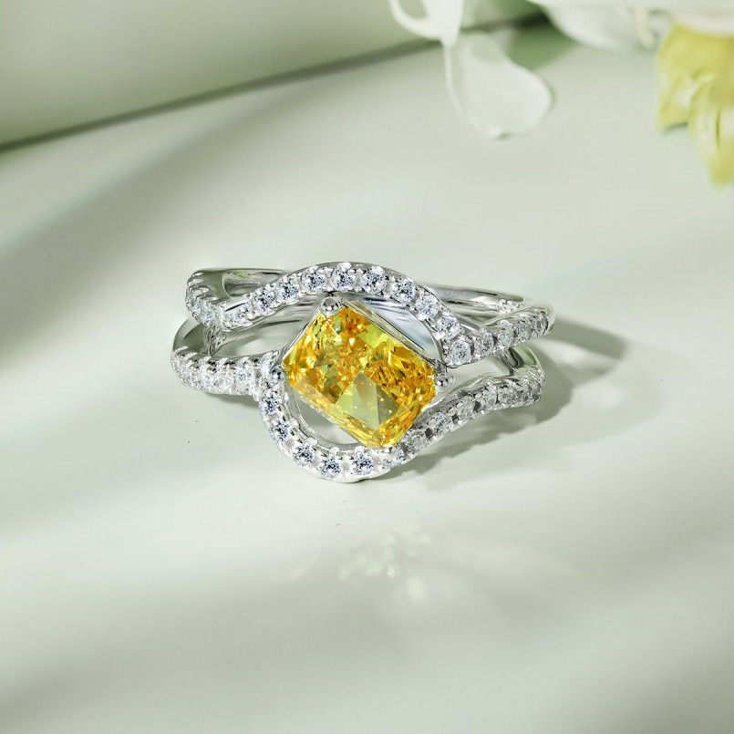 925 STERLING SILVER PAVÉ VAGUES RING-belovejewel.com