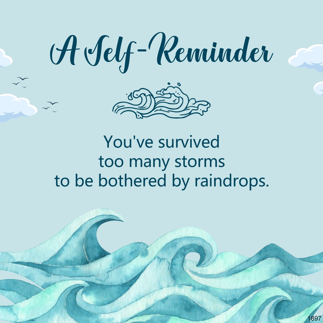 You’ve Survived Too Many Storms To Be Bothered By Raindrops Engraved Wave Ring