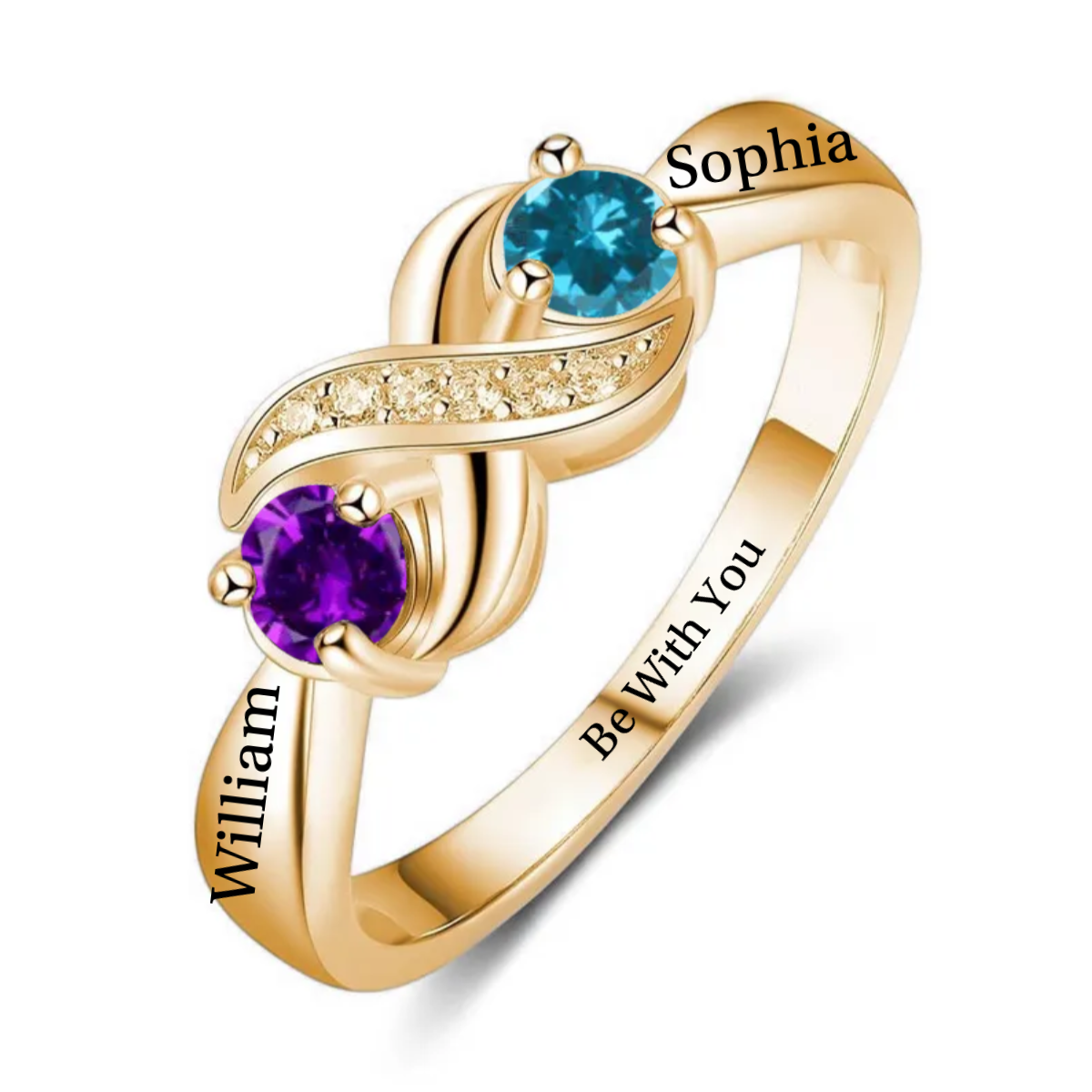 Our Love Will Last Forever Customized Birthstone Ring