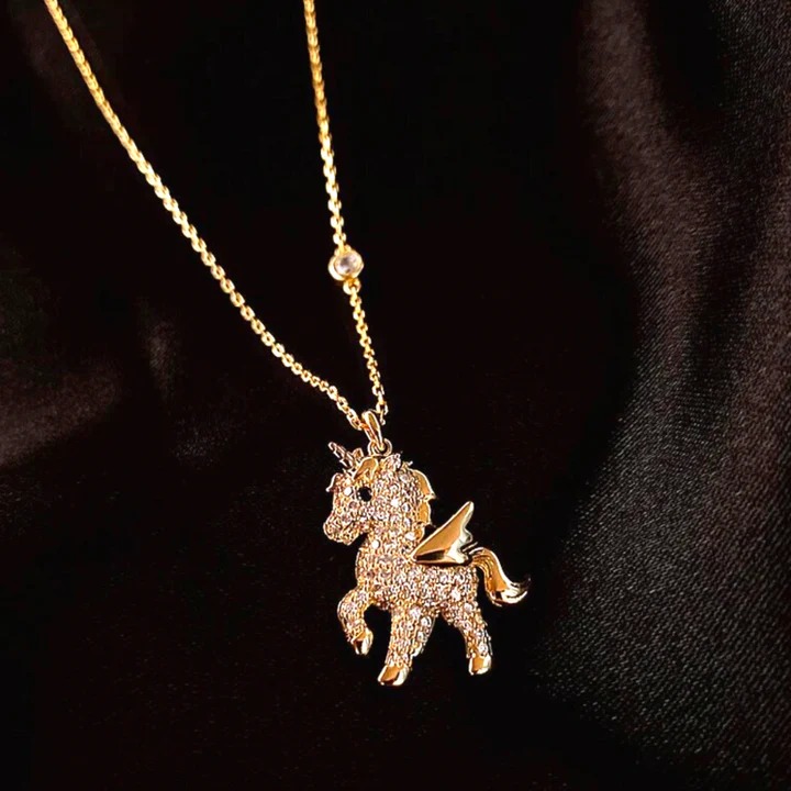 Necklace with magical unicorn