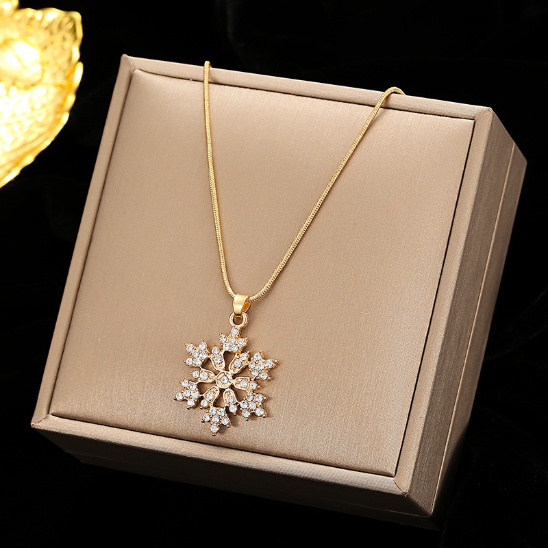 🎁CHRISTMAS PRE SALE 🎄 Diamonds Snowflake Earrings Necklace Set